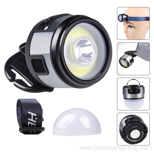 Mini Multifunctional Waterproof Rechargeable Clip Headlamp